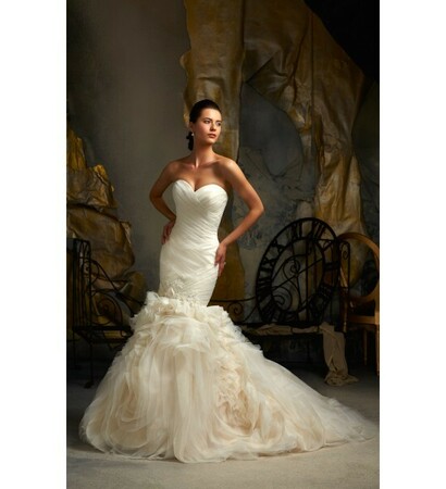 mermaid, bridal gown and mori lee blu