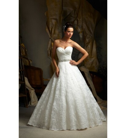 ball gown, bridal gown and lace