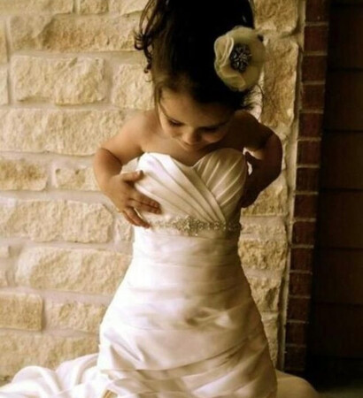little bride, Dream and wedding dress