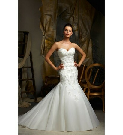 strapless, beaded waist and mermaid