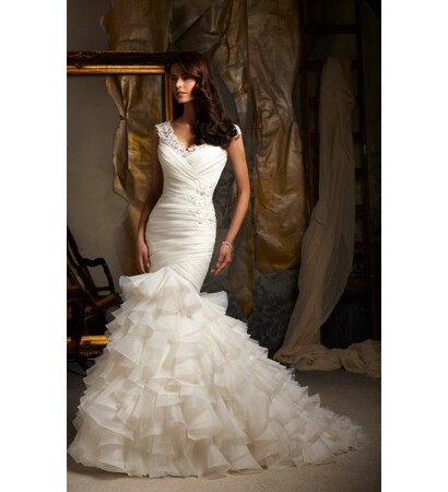 mermaid, bridal gown and mori lee blu
