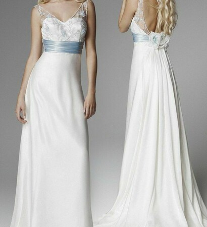 dress, light blue and floral