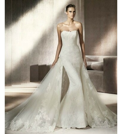 groom, bridal gown and mermaid