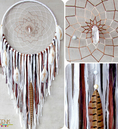 dreamcatcher, nursery and gold