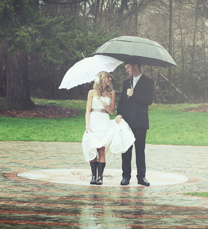wellingtons, rain and umbrella