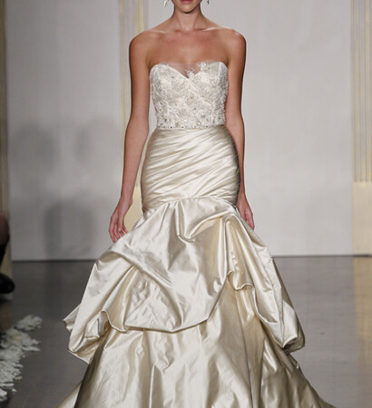 models, gold and dress