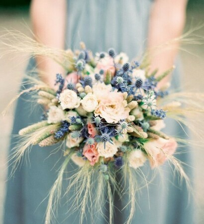 blue, grass and flower