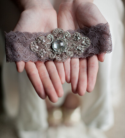 beaded garter, bride and garter