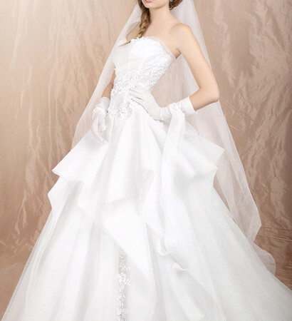 wedding dress, white and glamorous