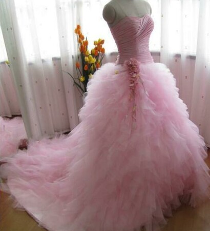 pink, Louis Vuitton and wedding gown