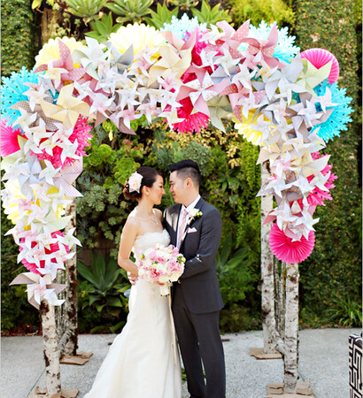 Fleurs, decoration and arche