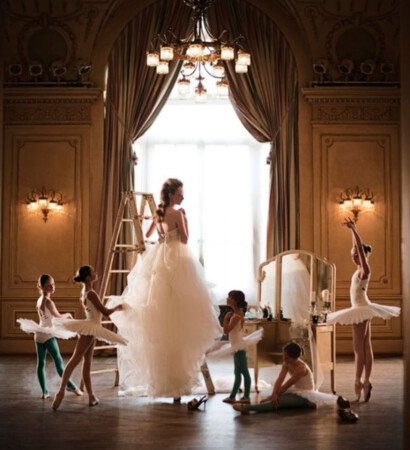 wedding dress, luxury and ballerinas