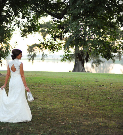 bride, beautiful and nature