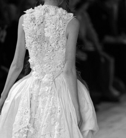 dress, wedding gown and model