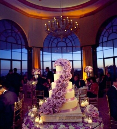 purple, cake and white