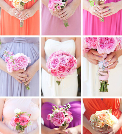 bridesmaids, flowers and ideas