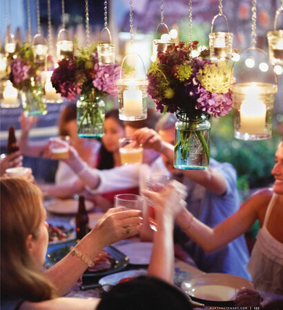 hanging, decor and candles