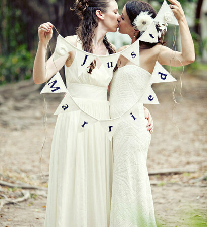 lesbian wedding, gay wedding and lesbian