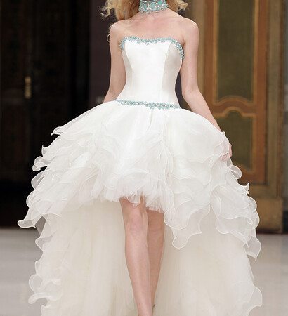wedding inspirasi, mullet wedding dress and wedding dress