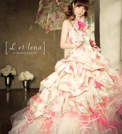 wedding dress, dress and pink