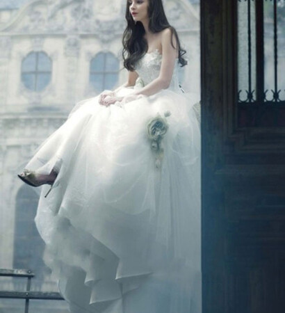 model, gown and pretty