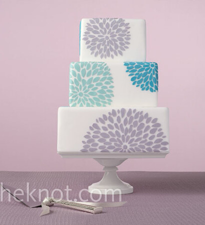floral cutout, blue and white