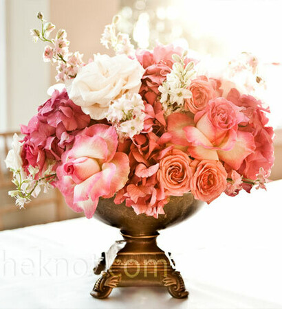 pink, flowers and center piece