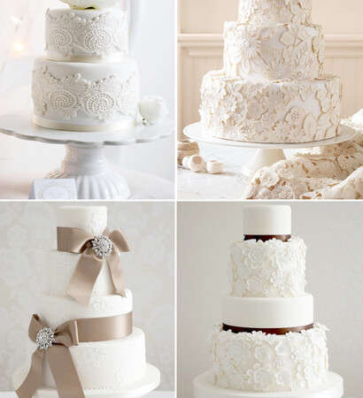 lace wedding cake