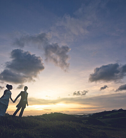 joy, lover and sunset