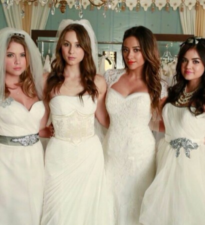 pretty little liars, wedding dress and lucy hale