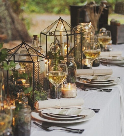 theme, rustic and dinner