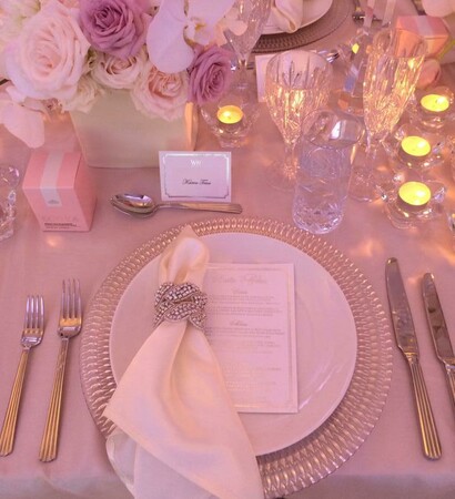 pink, menu and candles