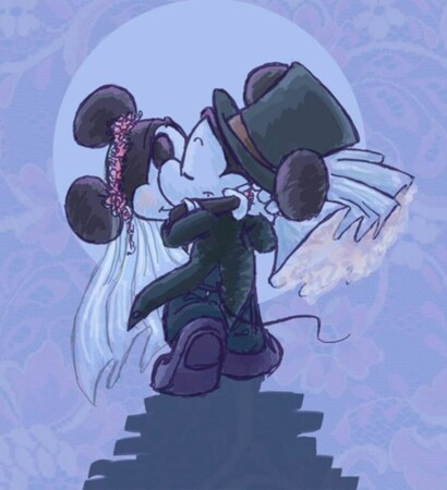 hugs, mickey and minnie and love
