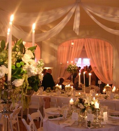 uplighting, reception and gobo