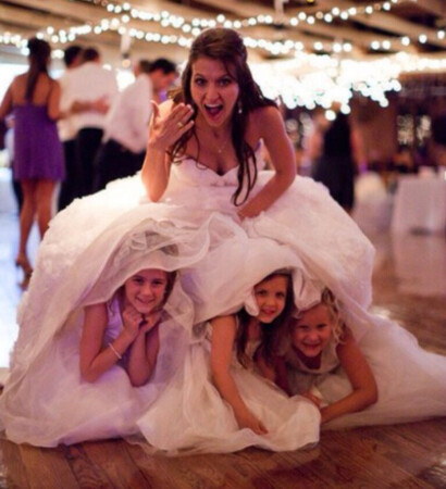 flower girls, love and bride