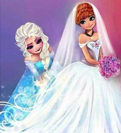 frozen, blue and elsa