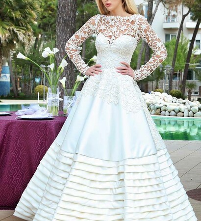 albanian, blonde and wedding dress