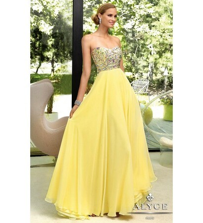 strapless, alyce paris and evening dress
