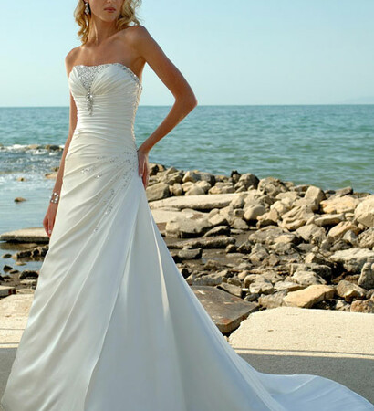empire, natural waist and wedding dress