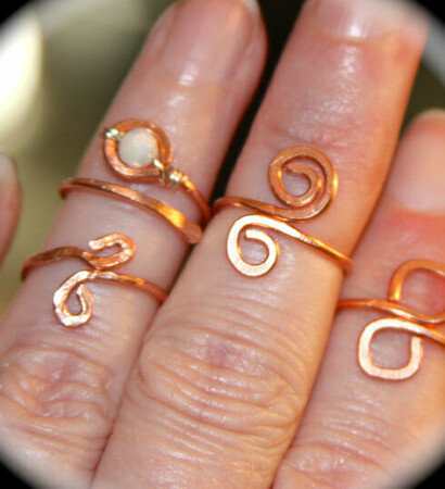midi toe ring, pearl ring and pinky adjustable rings