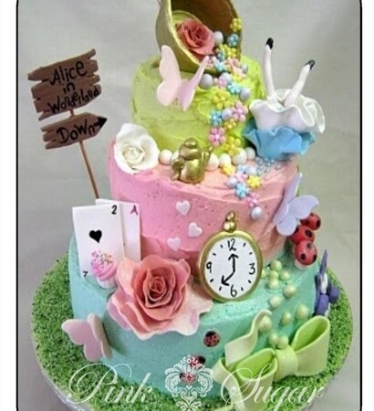 wedding cake, wonderland and roses
