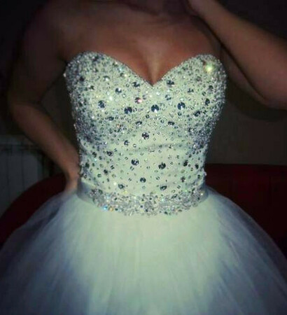 crystal, wedding dress and ball gown