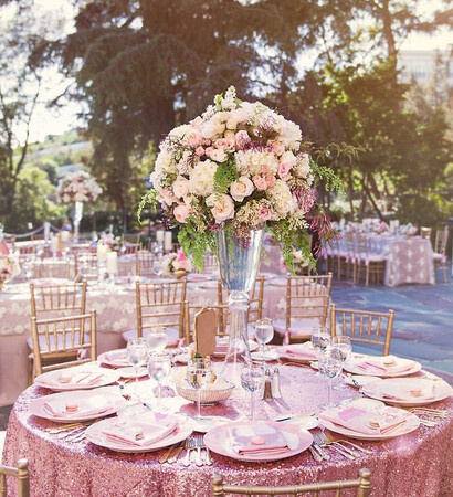 reception, pink and celebration