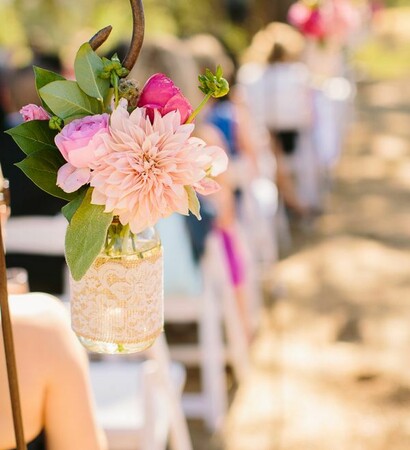 reception hall, garden decoration and food