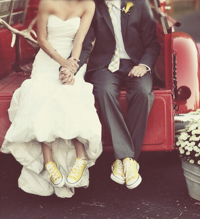 converse, bride and family