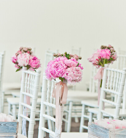 white chair, wedding decor and flower power