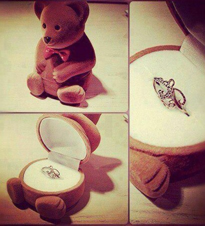 demande en mariage, ours and bague