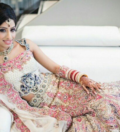 pink, indian bride and bangles