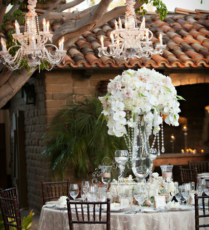 table, classy and peonies