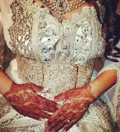 henna, beauty and bride